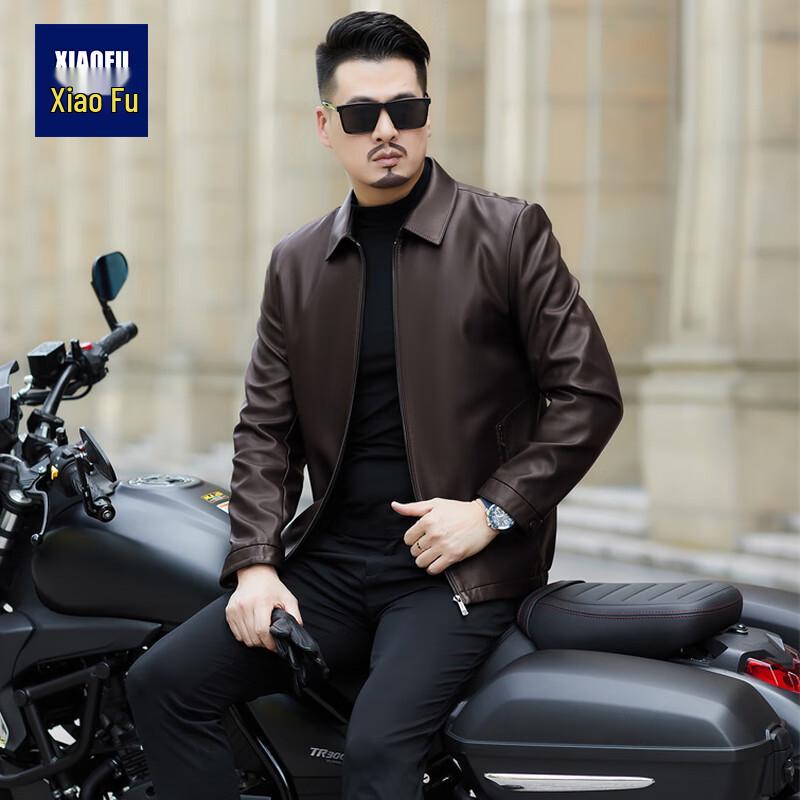 Men's Business Casual Lapel Leather Jacket