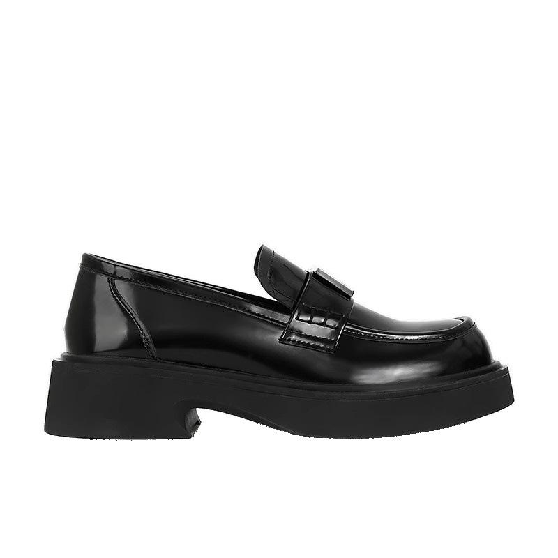 Su Yin Schuhe College-Stil Rindsleder dicksohlige Ein-Pedal Lazy Damen kleine Lederschuhe