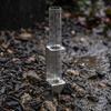 Easy To Read Glass Rain Gauge Durable Stainless Steel Garden Moisture Meter  Garden Monitoring