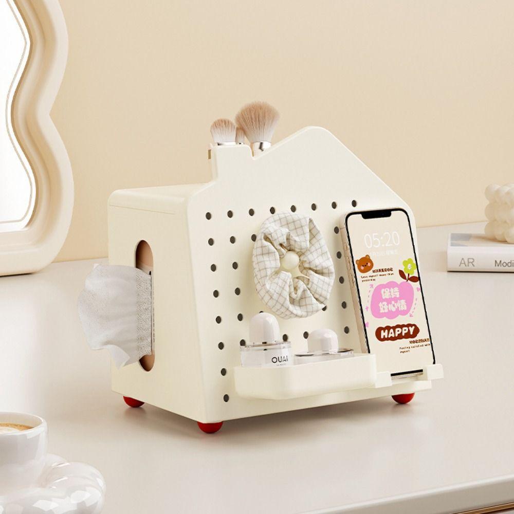 Household Desktop Organizer Perforated Board Storage Stationery Organizer  Tabletop Display