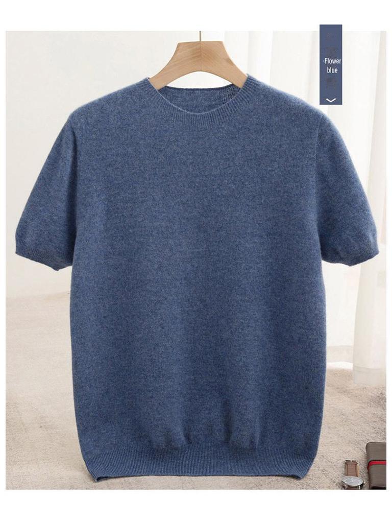 Herren Kurzarm Kaschmirwollpullover für Herbst und Winter