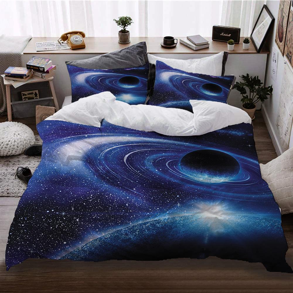 Cosmic Interstellar Wind Bed Three-Piece Set Four-Piece Digital Printing Quilt Cover Pillowcase