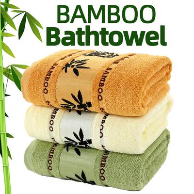 Absorbent Bamboo Fiber Washcloths - Pure Cotton Face & Bath Towels with Embroidered Logo