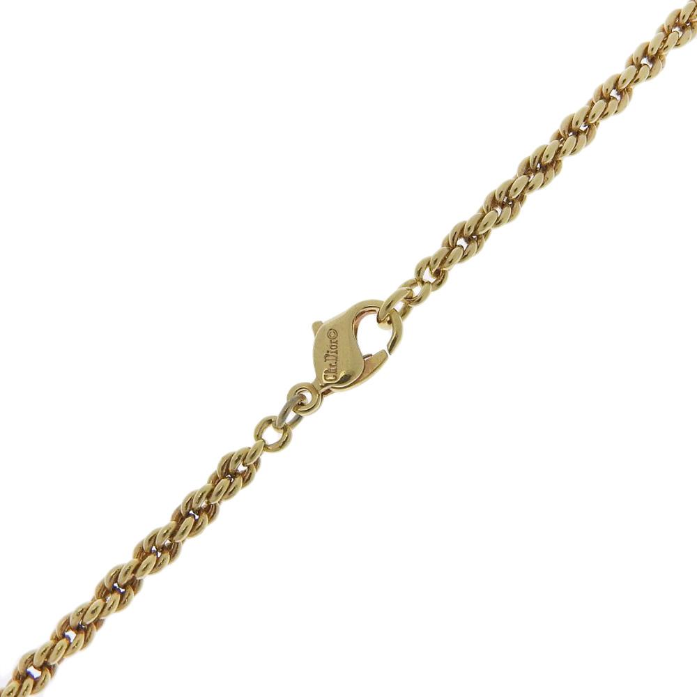 Dior Halskette Vintage Kreis Vergoldet/Strass 29g Damen Gebraucht
