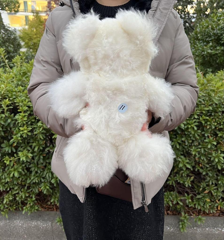 [USED] Alpaca Teddy Bear, 100% Baby Alpaca, Large Size
