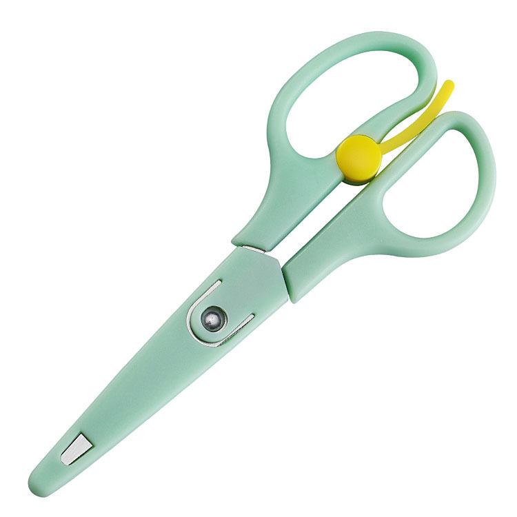 Children's Stainless Steel Scissors with Sleeve – Student and Baby Food Safe, Small Stationery Scissors