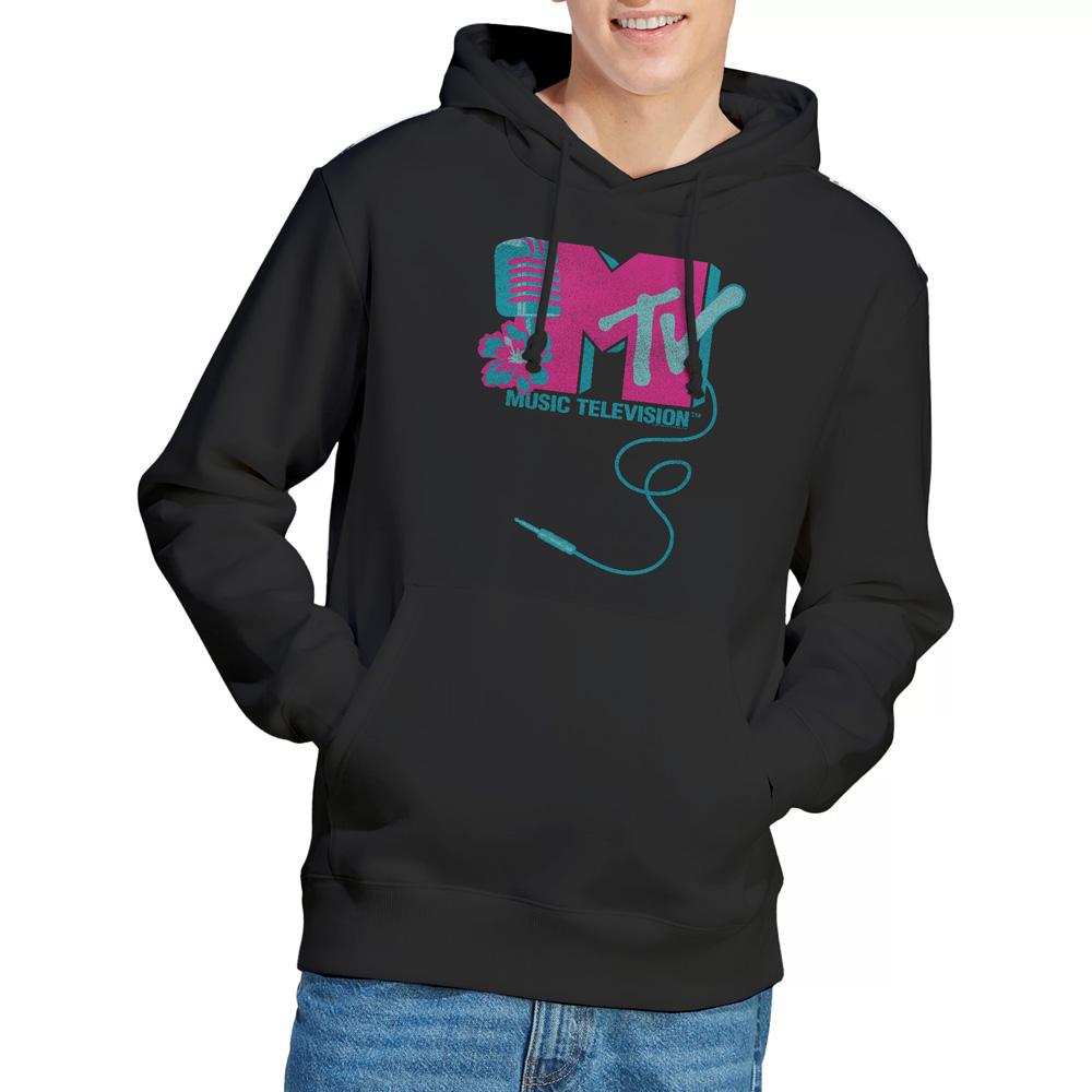 MTV Mens Microphone Logo Hoodie