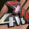 3D Car 4WD off-road four-wheel Drive Metal Aluminium Alloy Tail Label Side Label Decoration Sticker Modification Accessories