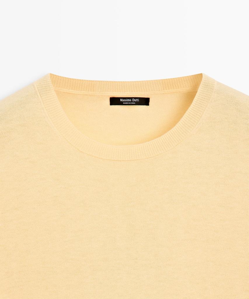 Masimodutti Wool Blend Short Sleeve Knit Sweater