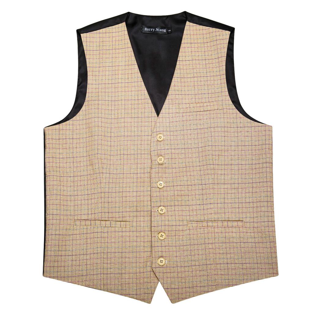 Buy Barry.Wang Mens Plaid Waistcoat 