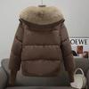 Winter New Women's Down Cotton-padded Clothes Short Loose Cotton-padded Clothes Foreign Style Big Fur Collar Thickened Cotton-padded Jacket Tide