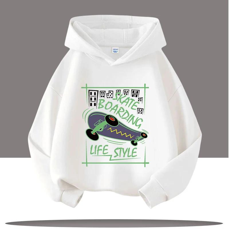 

New cartoon fun printed fashionable hoodie for children in autumn and winter, children s hoodie 13-14Y
