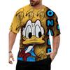 Disney Sommer Herren Niedliches Donald Duck T-Shirt Cartoon Top T-Shirt Herren und Damen Lustige Kurzarm Kleidung Lässige Streetwear