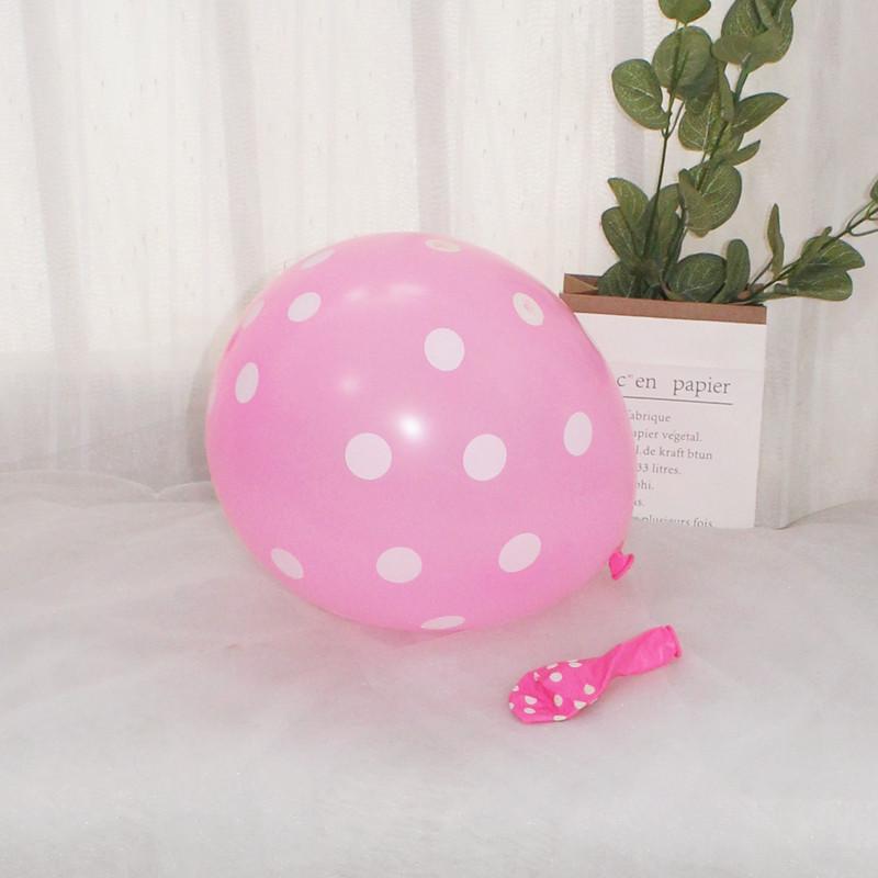 12-inch Colorful Polka Dot, Stars & Hearts Balloons for Party Decorations