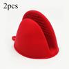 2pcs Thicken Baking  Silicone Oven Mitts Microwave Oven Glove Heat Insulation Anti-slip Bowl Pot Clips Kitchen Gloves