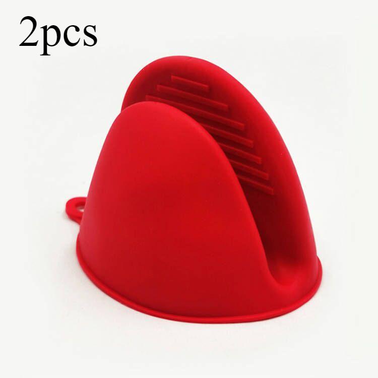 2pcs Thicken Baking  Silicone Oven Mitts Microwave Oven Glove Heat Insulation Anti-slip Bowl Pot Clips Kitchen Gloves
