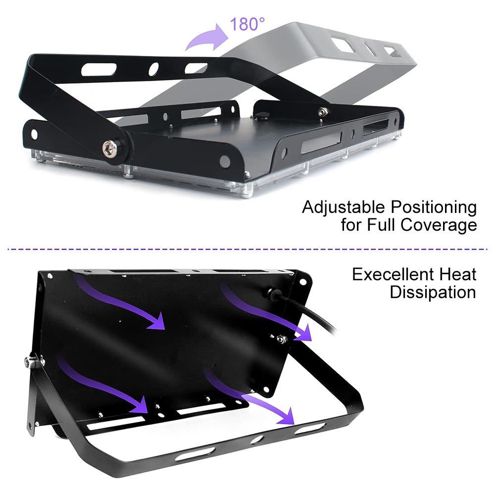 395nm LED UV Floodlight 110V/220V Ultraviolet Stage Lamp 50W 100W LED Stage Blacklight Waterproof Disco Party Stage Backlight
