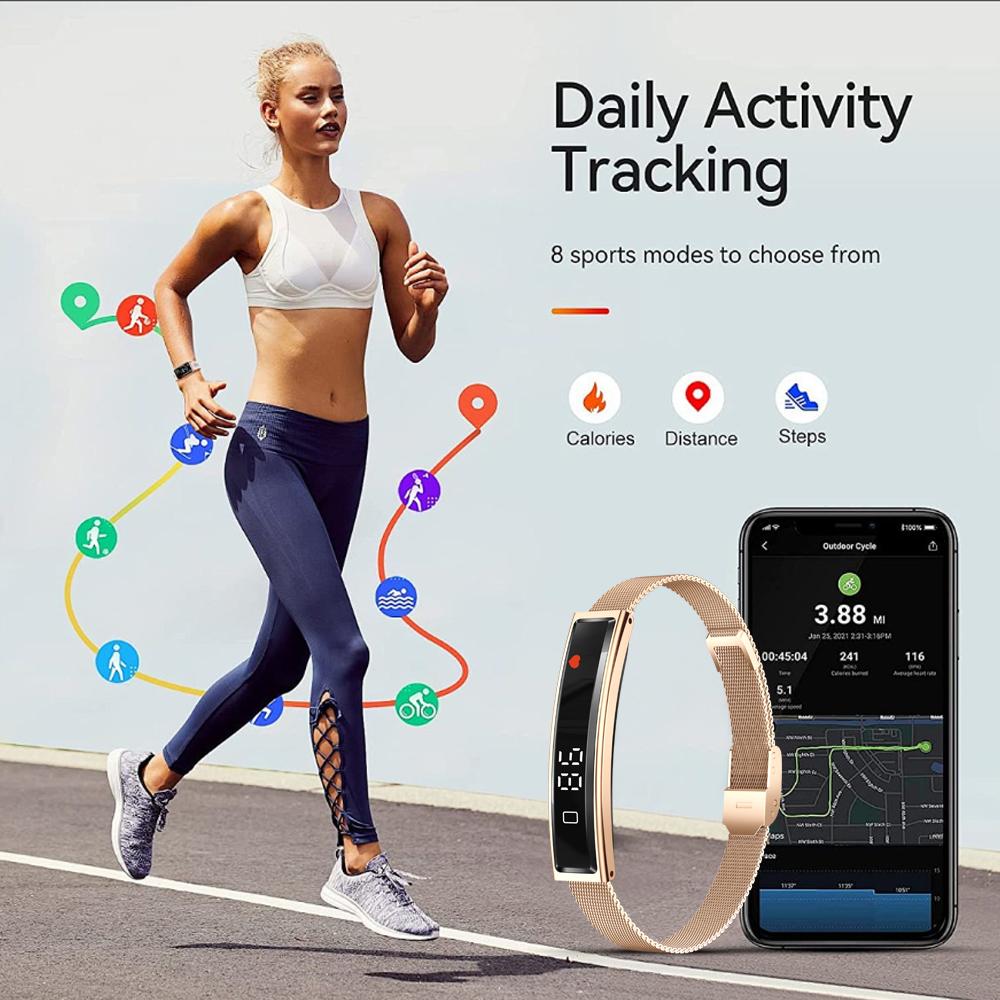 New Sports Smart Bracelet Women Men Heart Rate Sleep Monitoring Women's Health Watch IP68 Waterproof Smart Watch For Android