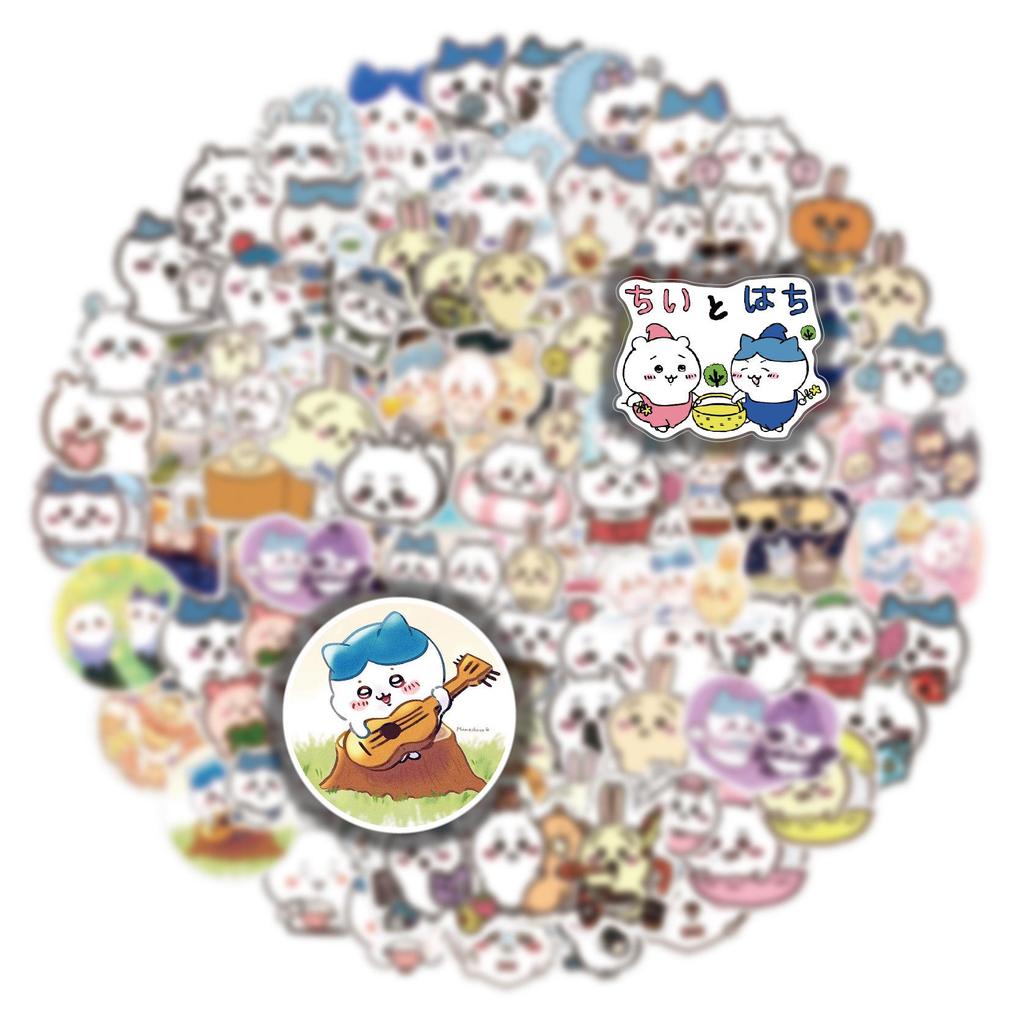 Chiikawa Sticker Pack: 100 Cute, Trendy Waterproof Stickers for Notebook, Water Bottle, Luggage, and Phone
