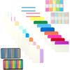 Tab Sticky Notes,Sticky Index Tabs,1200 PCS,24 Sets,Colorful Divider Binder Thin Annotation Organize Sticky Notes,Post It Signature Tabs