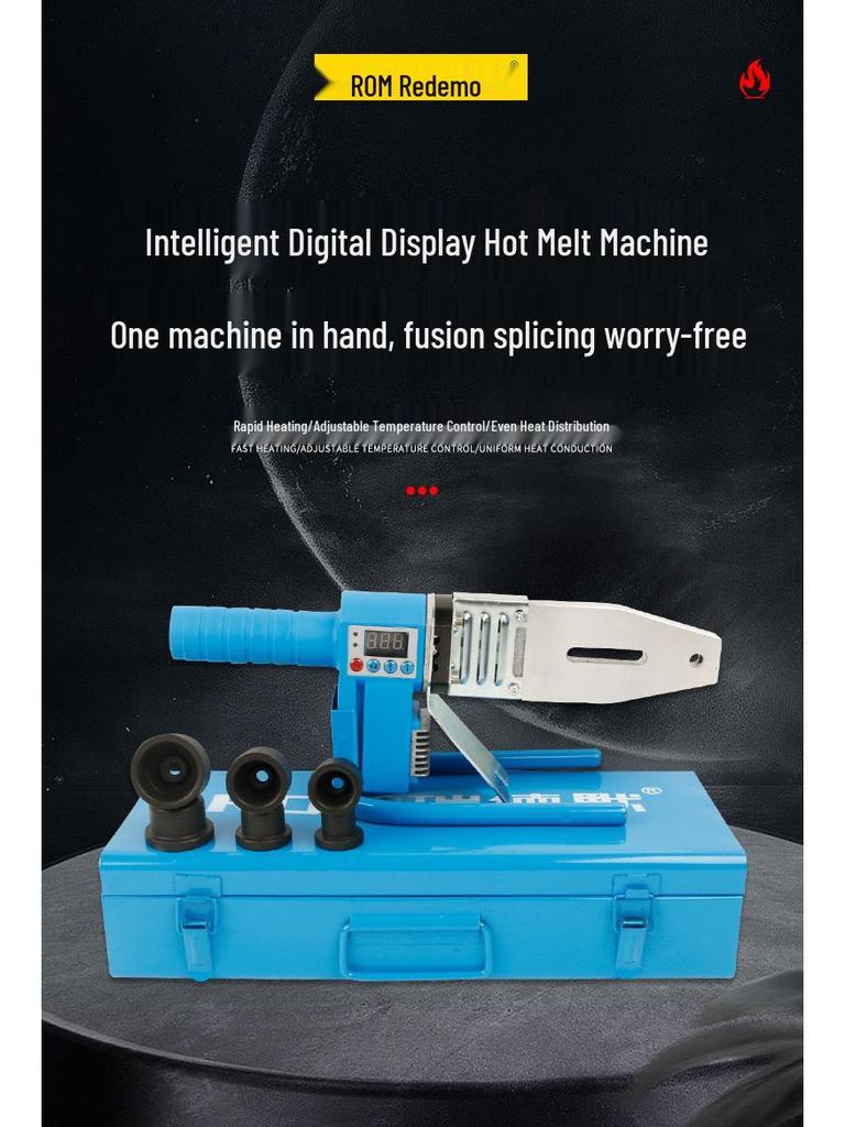 Blue Single-Tube Digital Display Hot Melt Machine for 20-32 PPR Plastic Pipe Welding