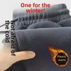 Men's Plus Velvet Thickened Waffle Sweatpants: Loose, Large-Size, Straight-Fit, All-Match Autumn/Winter Trousers