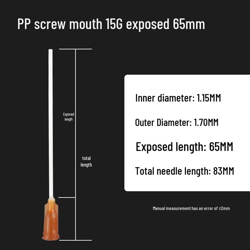 Customizable Flexible Glue Dispensing Needle Head - Fast Drying, Plastic Screw Thread, 14-25G