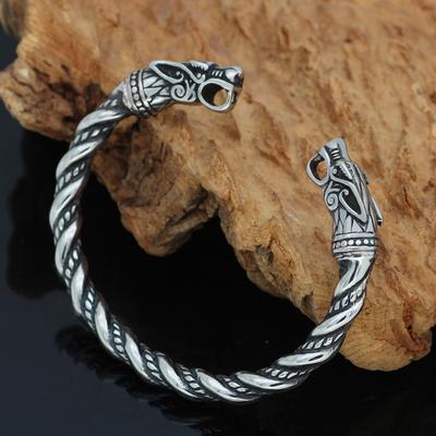 Mode Tier Accessoires Gothic Hip-Hop Drachenkopf Offener Herren Armreif, Armband Manschettenarmband Paar Schmuck