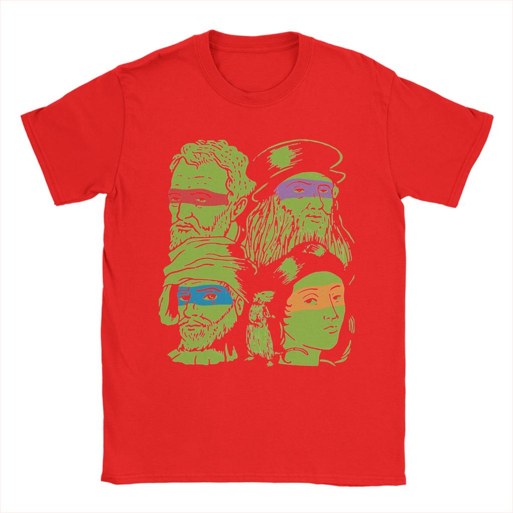 T-shirt Science Turtles da Uomo Ninja Mutanti Rinascimento Tempo Libero 100% Cotone Magliette Girocollo Manica Corta T-shirt Abbigliamento Regalo