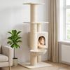 Cat Tree with Sisal Scratching Posts Cream 137 Cm