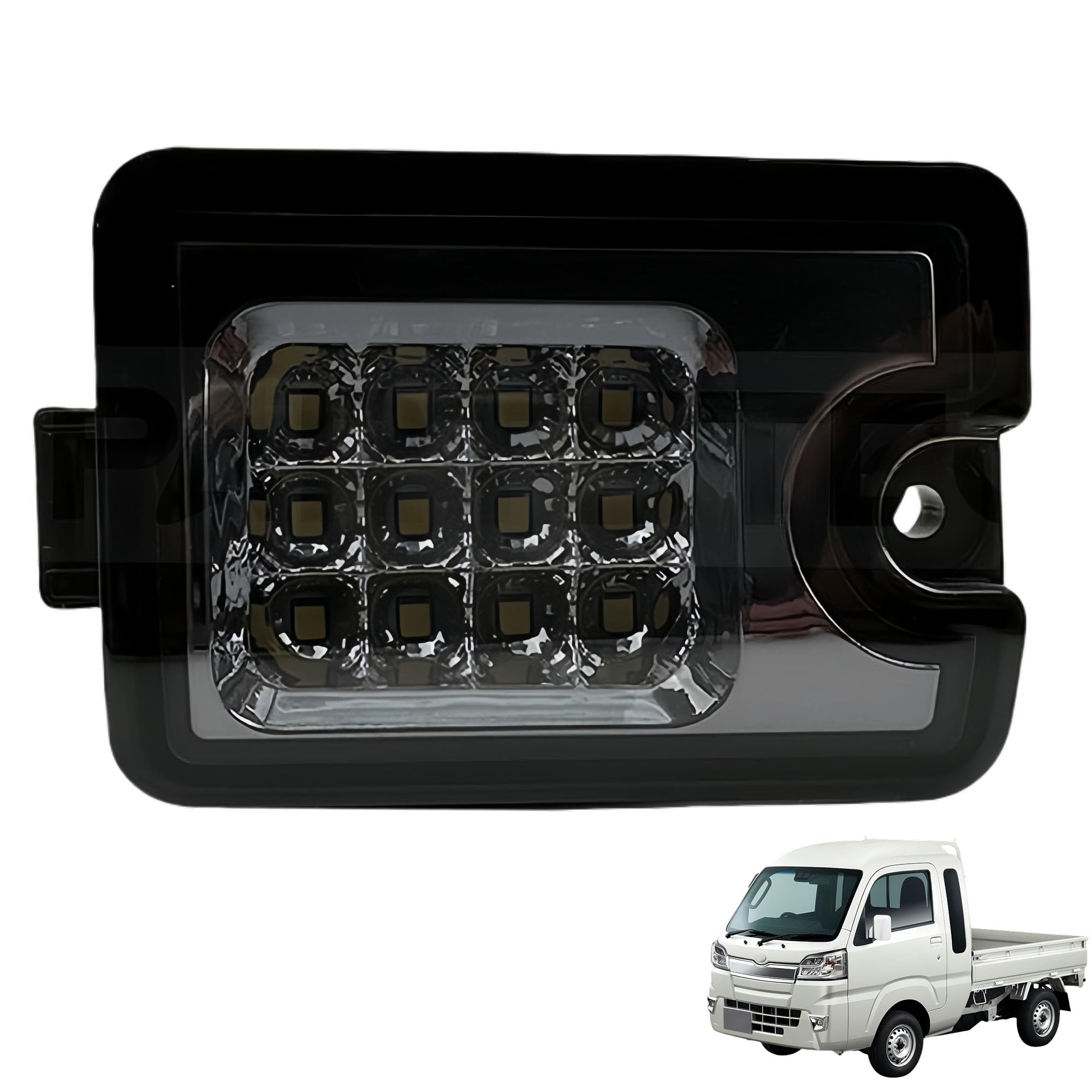 

KICARYAJP LED Backup Light for Hijet Truck Hijet Jumbo Pixis Truck Sambar Truck Light Bright 12 Light Smoked Lens S500P, S510P, S500P, S500U, S510U,