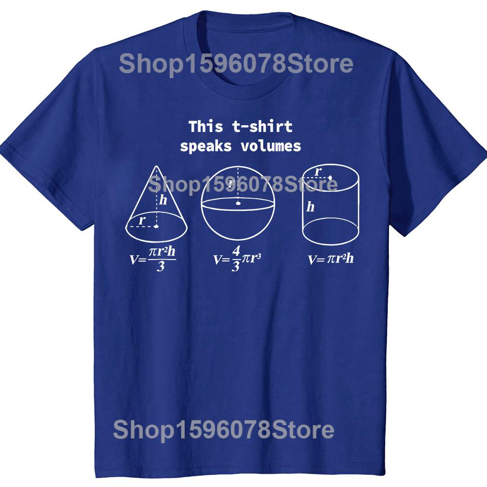 This TShirt Speaks Volumes Funny Maths Science Men Womens Fashion Casual Tshirt Loose Oversized Mathematicians T Shirt