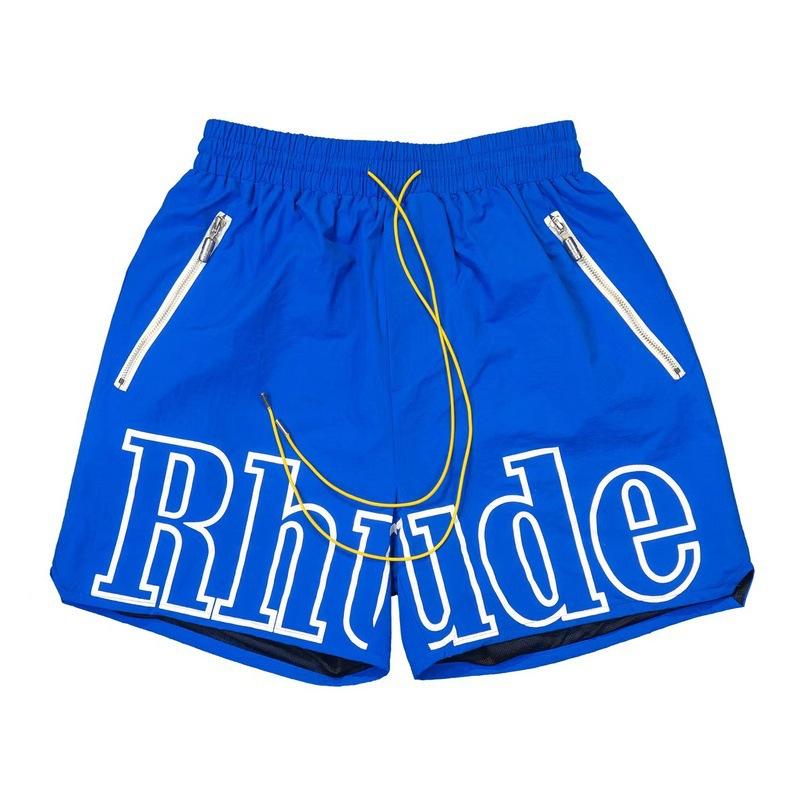 Cross-border European and American Trendy Brand RHUDE Letter 3M Reflective Casual Sports Shorts Men's and Women's American High Street Beach Pants