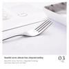 Stainless Steel Cutlery Set: Knife, Fork, Spoon with Cloth Bag - Portable for Student or Picnic Use