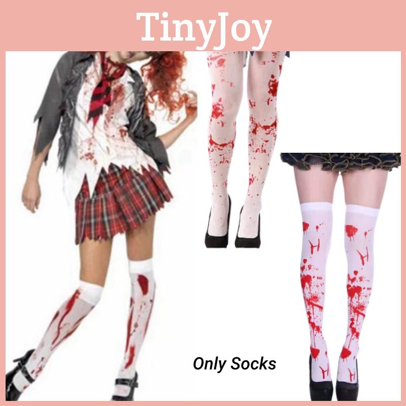Halloweenowe Krwawe Pończochy Na Imprezę Kostiumową Pielęgniarka Zombie Krwawe Jedwabne Pończochy