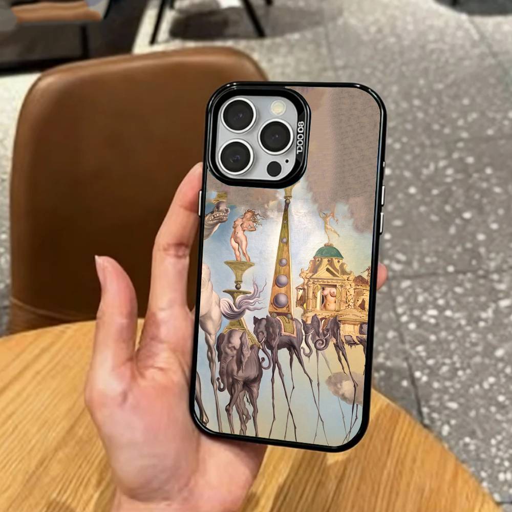 S-Salvador D-Dali SD P-Painting   Phone Case For iPhone17,16,15,14,13,12,11 Plus,Pro Max Colored Silver Plated Inside Cover