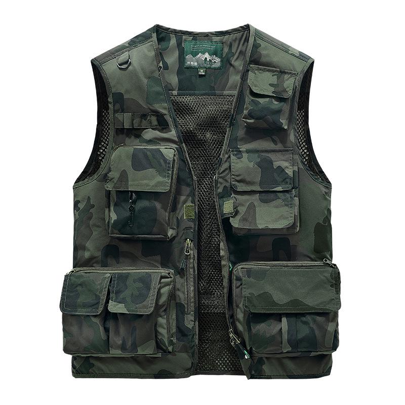 Men's Quick-Dry Multi-Pocket Vest for Fishing, Outdoor Work, Photography, and More - Plus Size Available