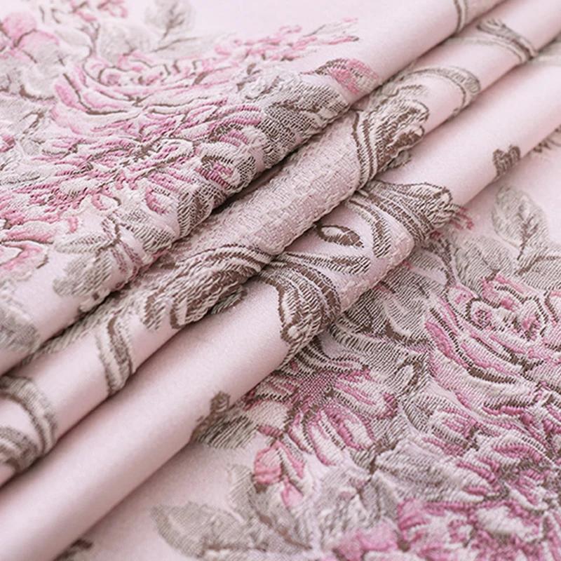 100x145cm Brocade Jacquard Fabrics Embroidery Flowers Cheongsam Kimono Materials For Sewing Dress Bag DIY Clothing Supplies