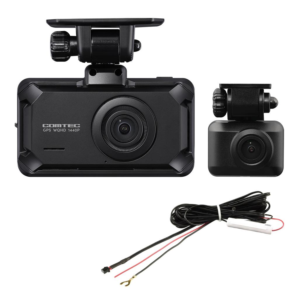 COMTEC AZDR65 Front and Rear Dual WQHD Front STARVIS 2 Direct Wiring Cable 32GB microSD Card Following Vehicle Approach Parking Surveillance Fast Made