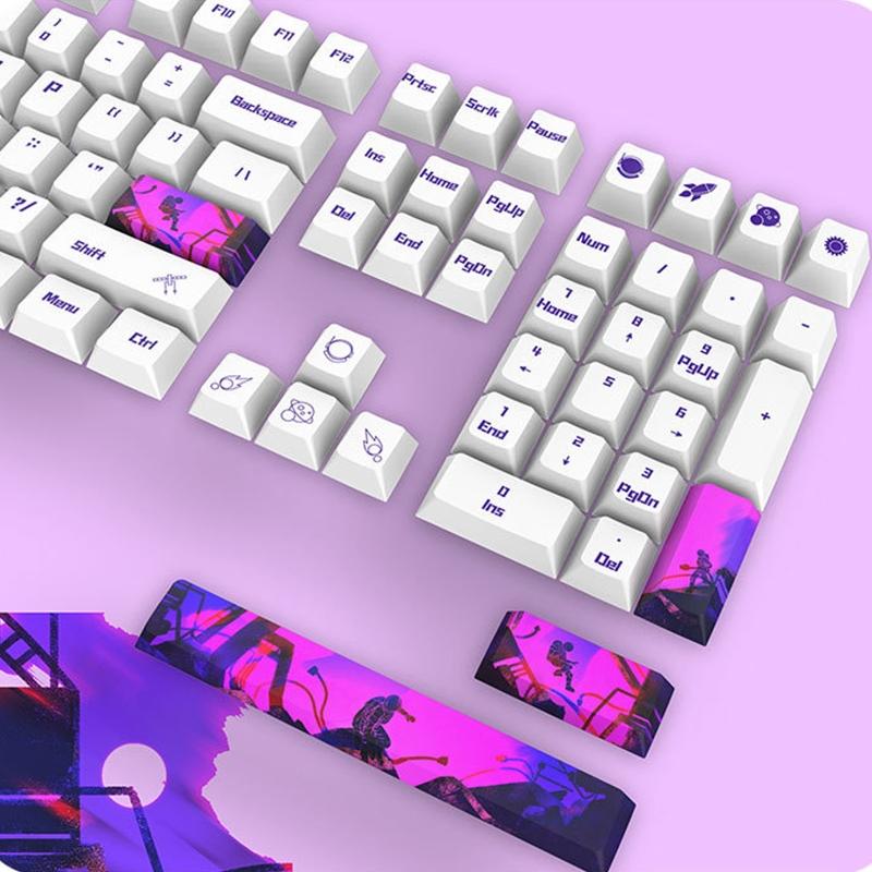 Height Keycaps for 108-Key 5-Side Dye Sublimation PBT Mechanical Keyboard Keycap Fit For 61 64 84 87 96 98 Keypad