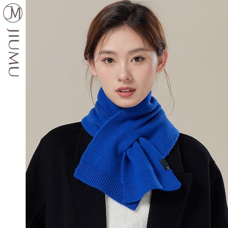 Pure Wool Knit Cross Scarf for Women