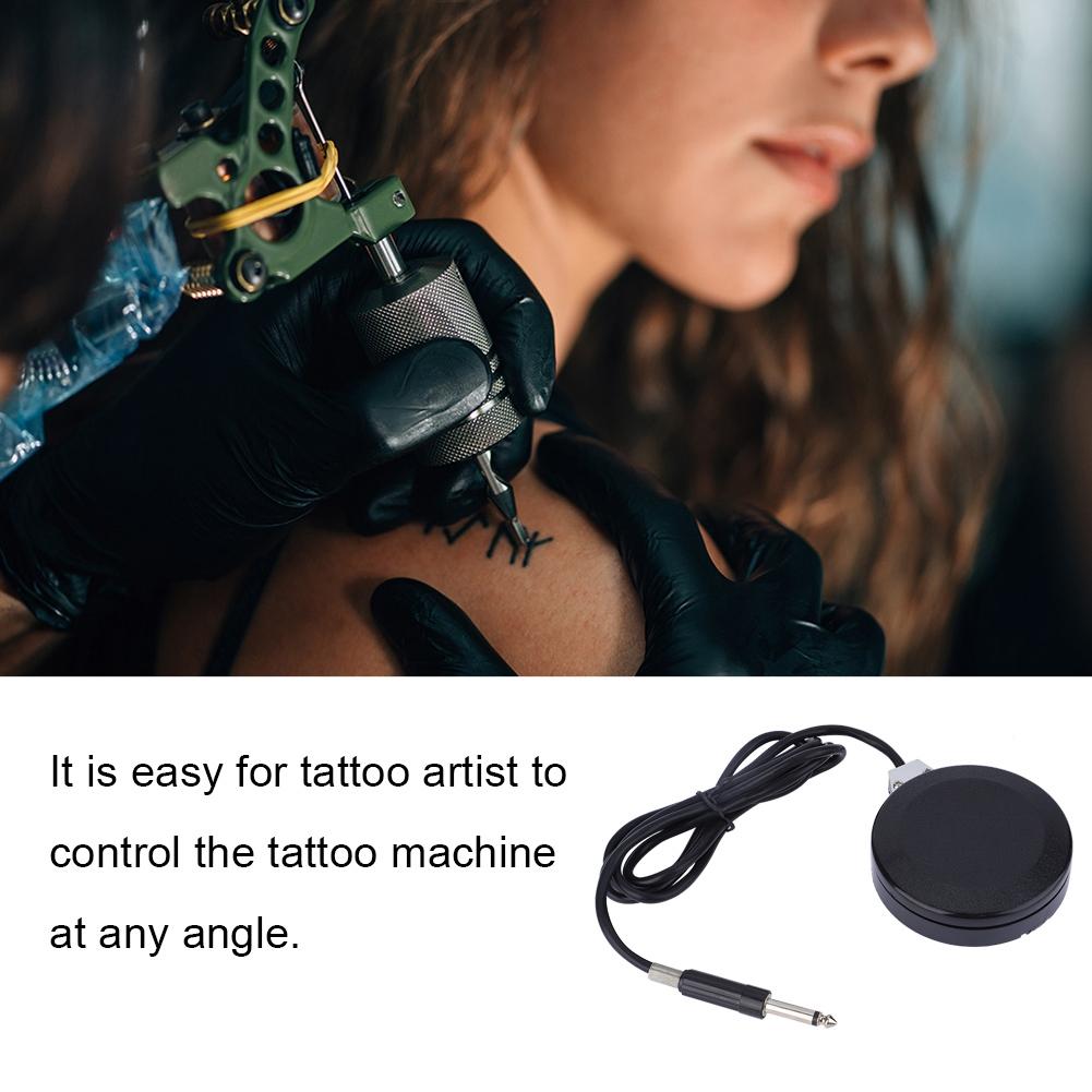 Stainless Steel Round Tattoo Foot Pedal Eyeliner Eyebrow Body Art Tattoo Machine Foot Switch