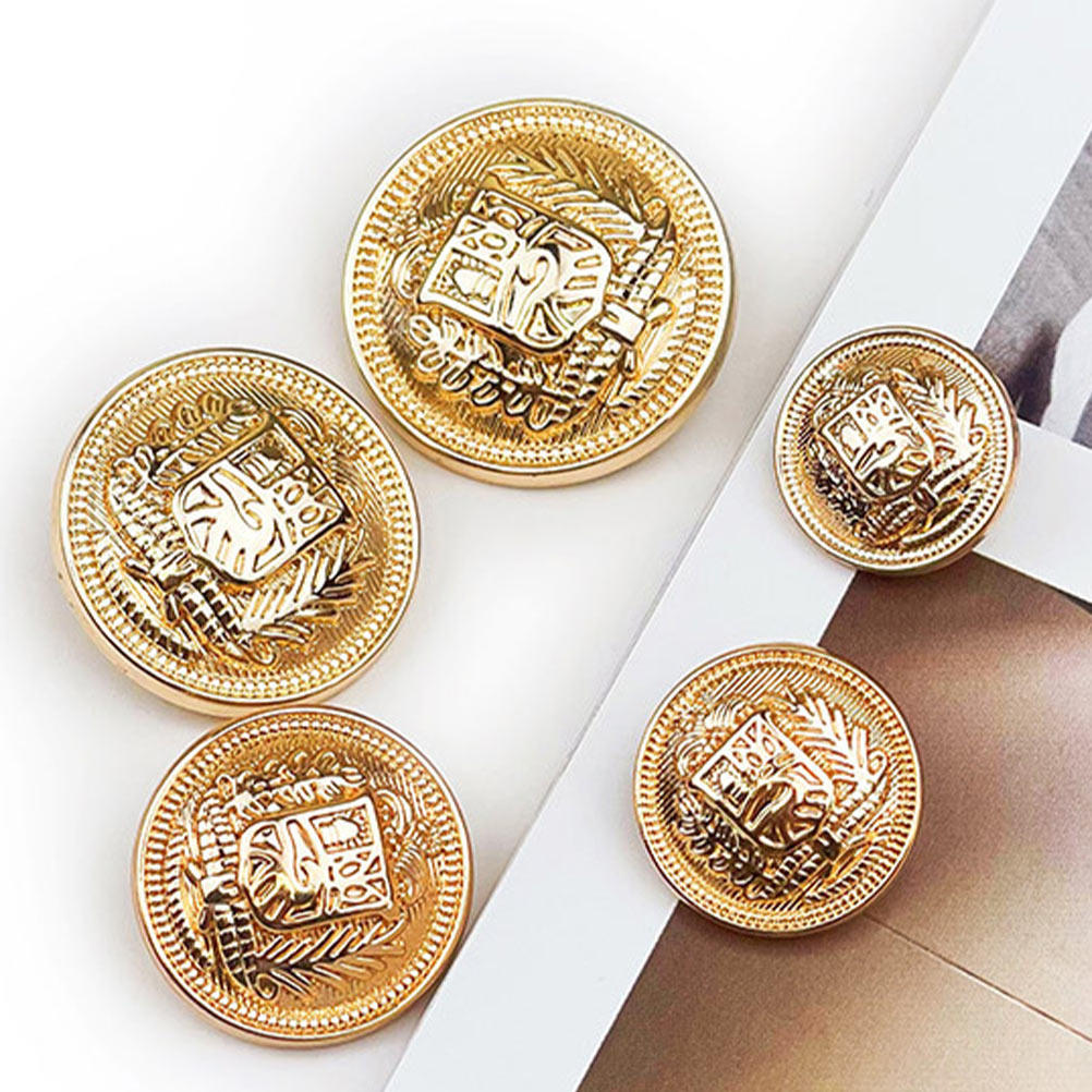 30Pcs Creative Zinc Alloy Metal Buttons Simple Elegant Design for Sewing DIY Clothing Decoration Coat Shirts Windbreaker Sweater