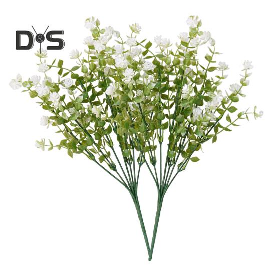 

2 шт. искусственных цветов для улицы, реалистичные, устойчивые к ультрафиолетовому излучению, искусственные цветы с гибкими стеблями для подвешивания кашпо, крыльца, домашнего свадебного декора 2pcs белый