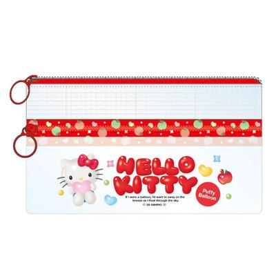 K Company Sanrio Karakterleri Şeffaf Çift Fermuarlı Çanta Hello Kitty SAC-CWF-KT