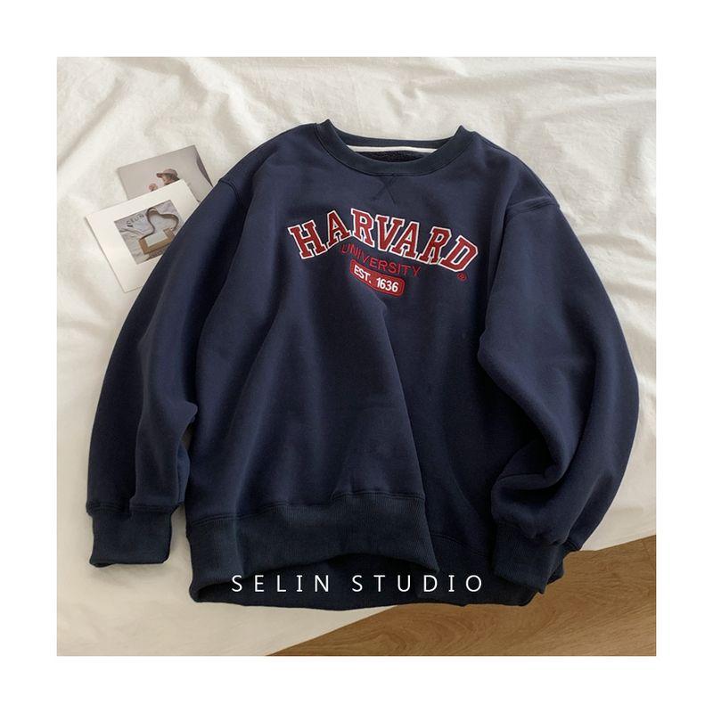 

Вышивка Весна и Осень Тонкий Свитшот Женский 2025 Осень и Зима Новое Поступление Серый Круглый Вырез Длинные Рукава Свободное Пальто Мода Молодящая Dark blue M