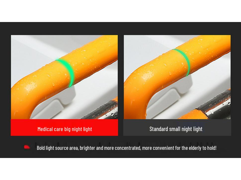 Leuchtender ABS Anti-Rutsch Handlauf für Toilette - Badezimmer Haltegriff für ältere und behinderte Menschen