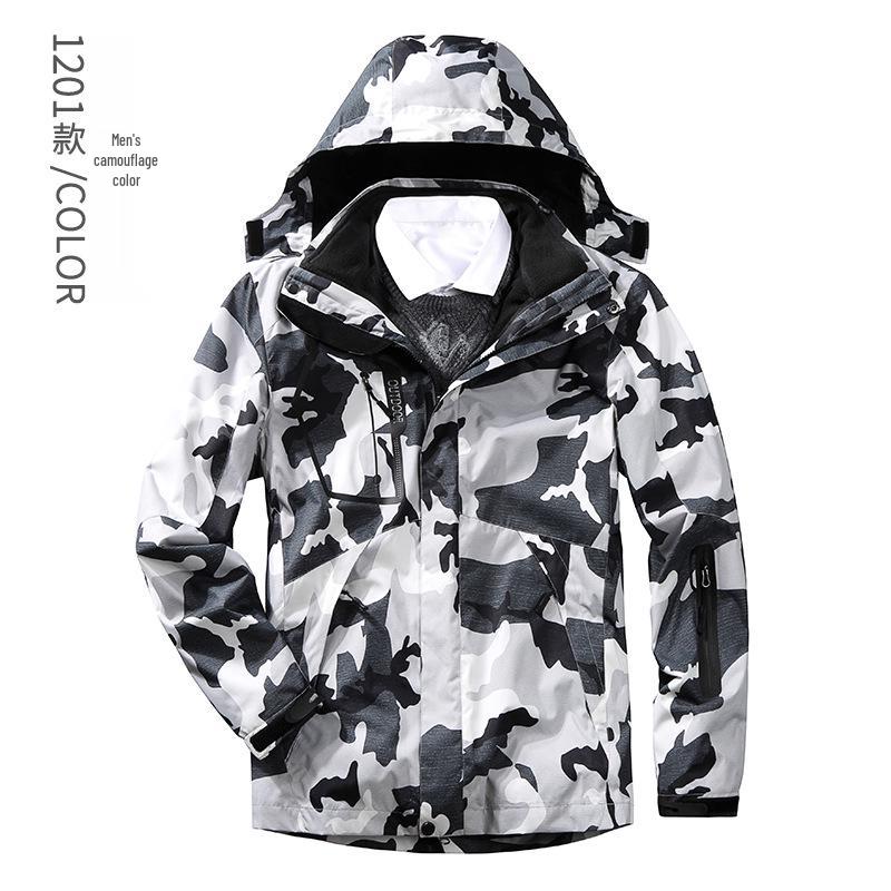 Men's 3-in-1 Outdoor Waterproof Workwear with Detachable Fleece Liner