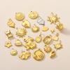 CARLIDANA Gold Plated Sun Moon Unicorn Inset Stone Charms Heart Eye Star Pendant DIY Jewelry Making Stainless Steel Accessories