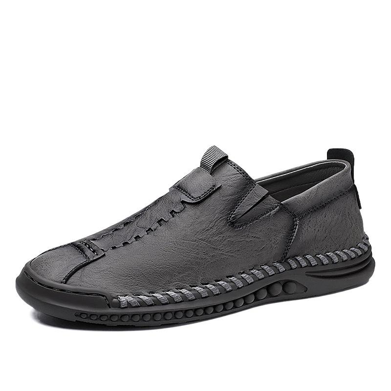 Frühling und Sommer 2025 Neue Übergröße Herren Freizeitlederschuhe Handgefertigt Außenhandel Herrenschuhe Ein Schuh